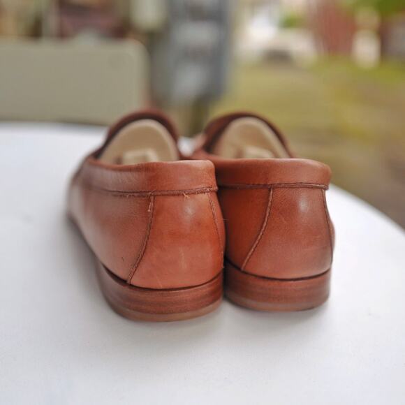 EUC G.H.Bass Weejuns Logan Classic Natural Tan Leather Slip On Penny Loafer 10.5 - Picture 7 of 14